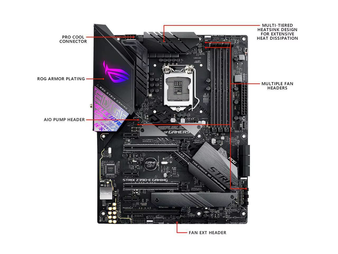 ASUS ROG Strix Z390-E Gaming LGA 1151 (série 300) Intel Z390 SATA 6 Gbumental ATX