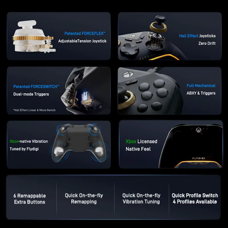 Manette de jeu filaire FLYDIGI VADER 5S pour XBOX et PC
