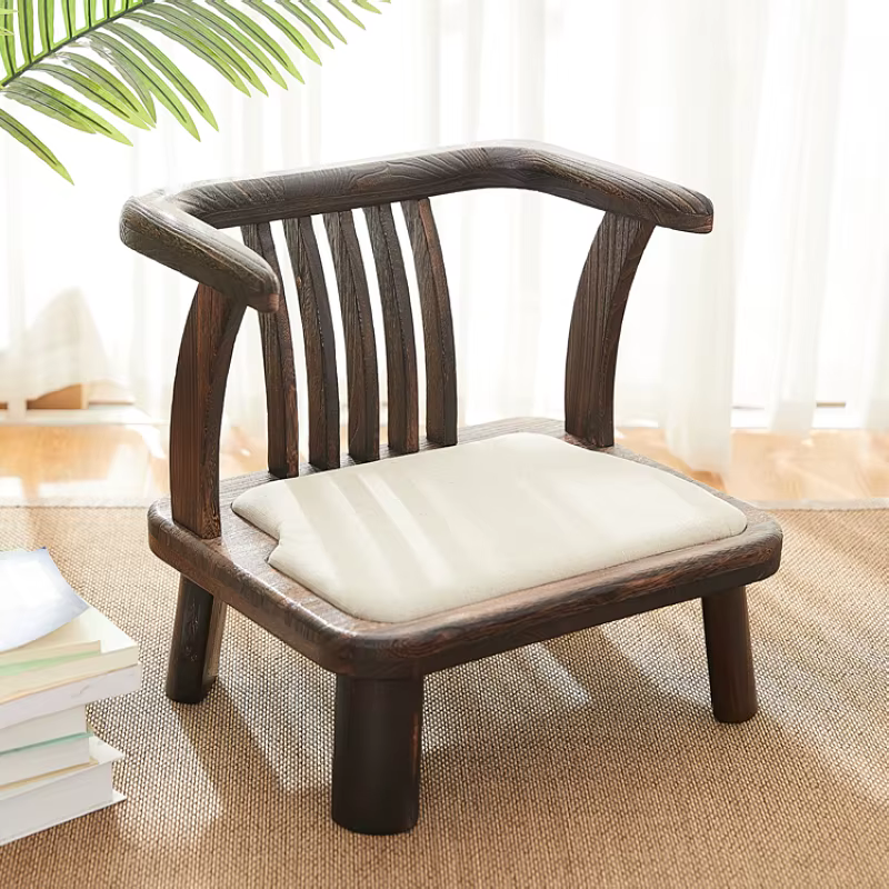 Japon siège bas japonais Tatami méditation Zaisu chaise avec dossier pour salon lit canapé lecture balcon meubles d'appoint