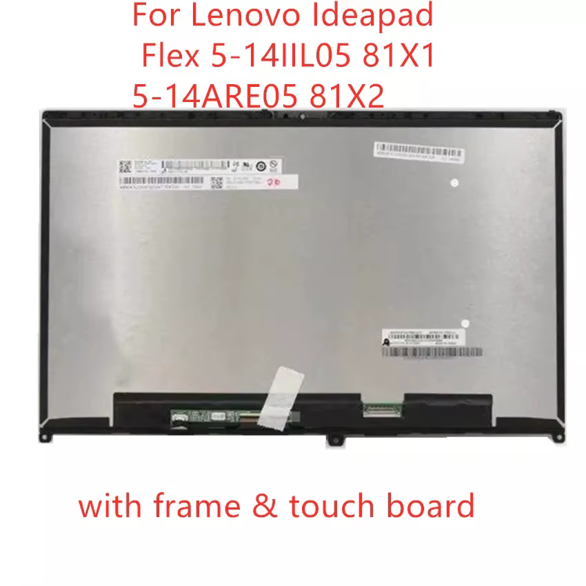 14.0 ''écran LCD d'ordinateur portable pour Lenovo IdeaPad Flex 5 14IIL05 81X1 5-14ARE05 81X2 N140HCA-E5B 5D10S39642 assemblage lunette tactile FHD