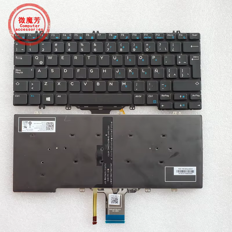 Clavier d'ordinateur portable BR pour DELL E5280 E7280 E7380 E7220 Latitude 5290 7290 7380 7389 7390 5288 5289 E7390 E7290 E5290