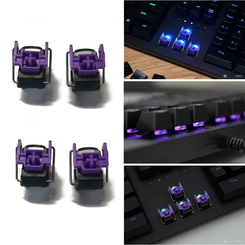 Commutateurs optiques violets pour clavier mécanique de jeu