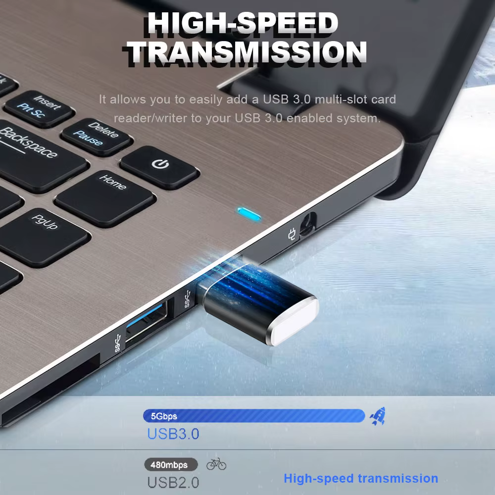 KARTOMAN En Aluminium Mini usb 3.0 lecteur de carte mémoire adaptateur pour TF micro SD pc ordinateur portable
