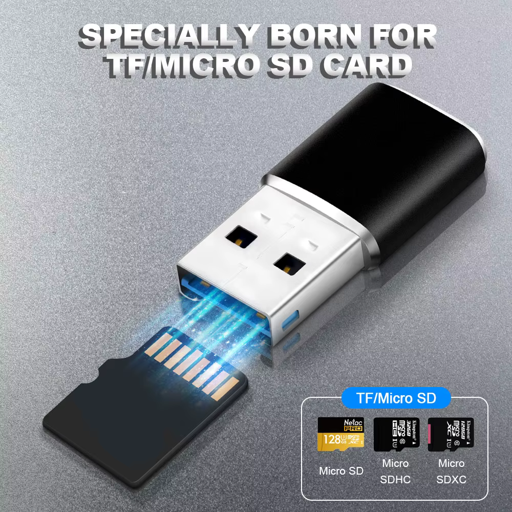 KARTOMAN En Aluminium Mini usb 3.0 lecteur de carte mémoire adaptateur pour TF micro SD pc ordinateur portable