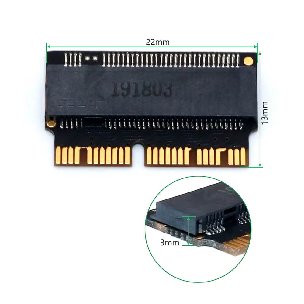 Adaptateur SSD pour Macbook Air et Apple, carte M2 M.2, accessoires Retina 2013, 2014, 2015, 2016, 2017