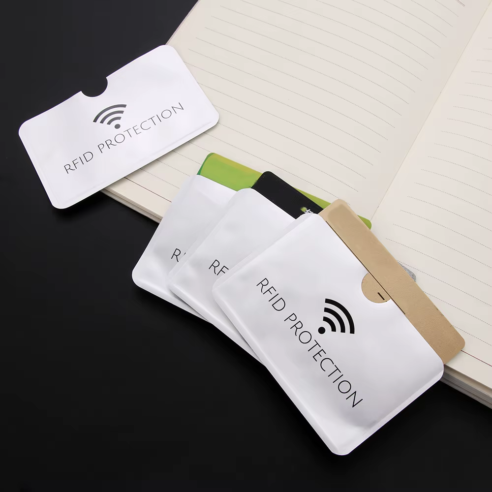 Porte-cartes d'identité anti rfid, 10 pièces, argent, délit laser, portefeuille bloquant lecteur, serrure, étui pour cartes bancaires, couvertures