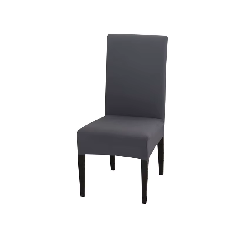 Housse de chaise de couleur unie, en Spandex, extensible, élastique, blanche, pour salle à manger, cuisine, Banquet de mariage, hôtel
