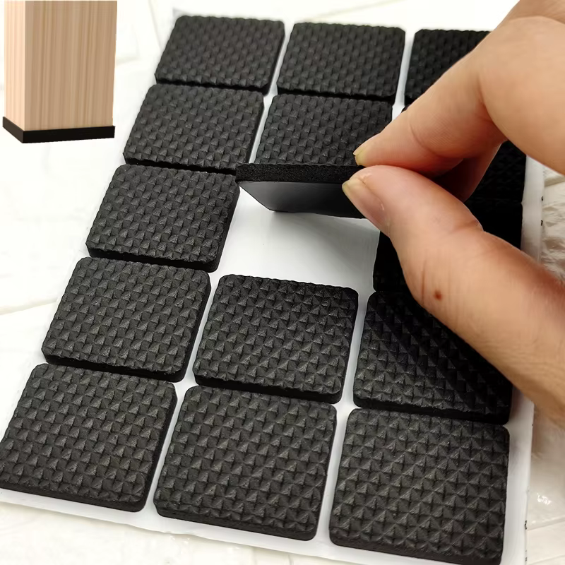 Coussinets en caoutchouc pour pieds de chaise, 1-24 pièces, tapis antidérapant, amortisseur de pare-chocs, rond, carré, auto-adhésif, matériel de protection des pieds de Table