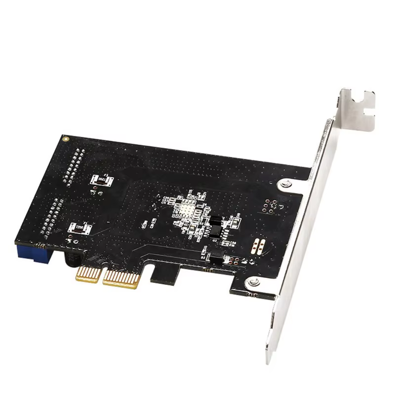 Carte adaptateur convertisseur PCIe Super Speed vers 2 ports USB 3.0 19 broches