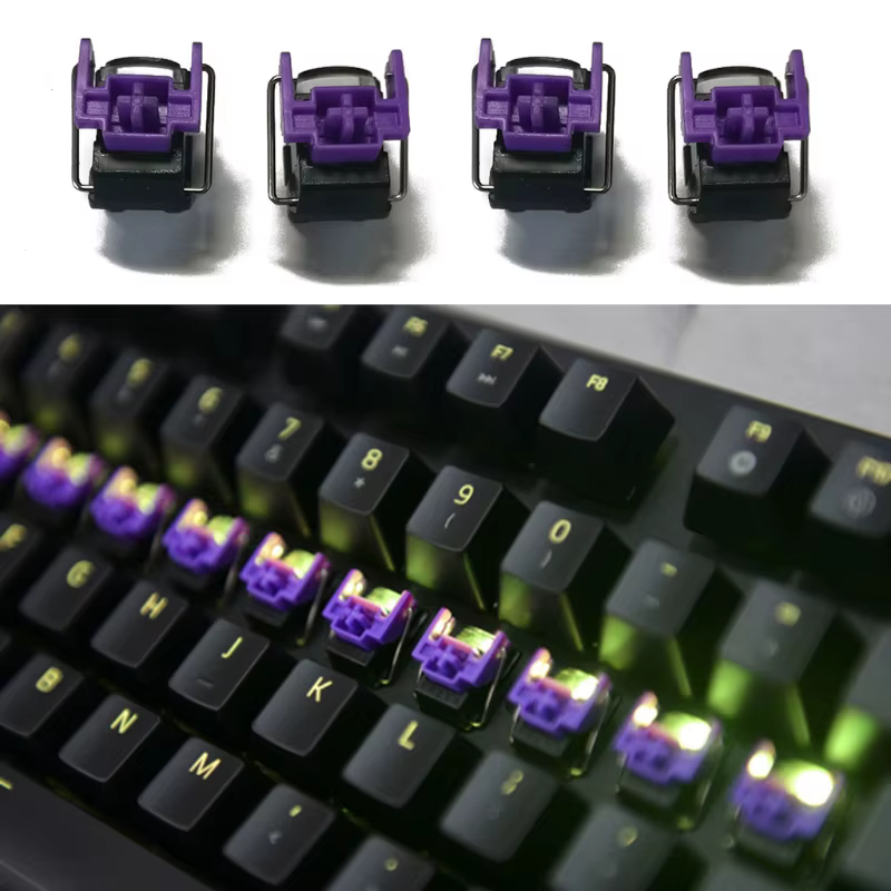 Commutateurs optiques violets pour clavier mécanique de jeu
