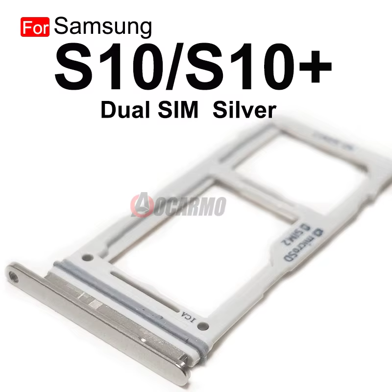 Pour Samsung Galaxy S10 Plus S10 + double et unique emplacement pour carte Sim support de plateau lecteur de carte Sim prise pièces de rechange
