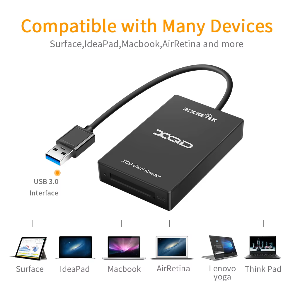 Lecteur de carte mémoire XQD USB 3.0/type-c