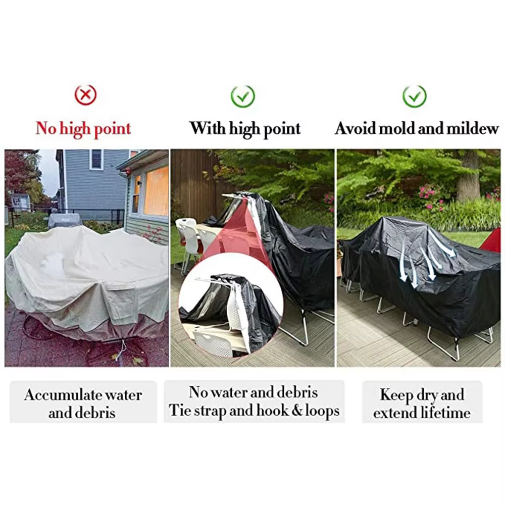 Housses imperméables pour meubles de jardin, housse de pluie et de neige, housses de chaises pour canapé, Table et chaise, anti-poussière, extérieur, 55 tailles