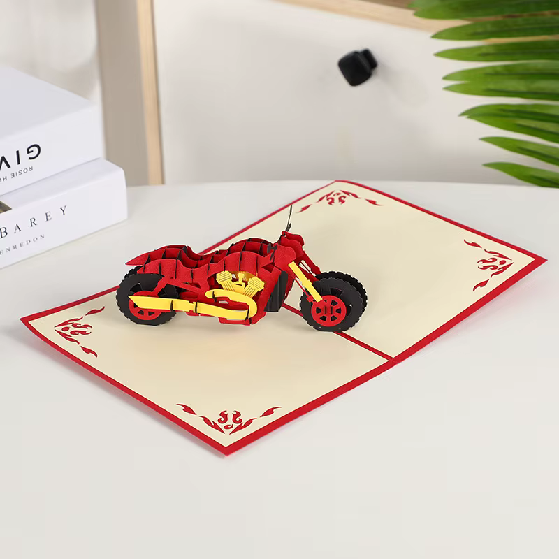 Carte Pop UP 3D, carte d'invitation de vœux joyeux anniversaire, cadeau découpé au Laser, cartes de remerciement, carte postale miniature de véhicule avec enveloppes