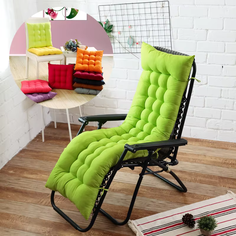 Coussin Long pour chaise inclinable, épais, pour siège de canapé, tapis de chaise longue de jardin