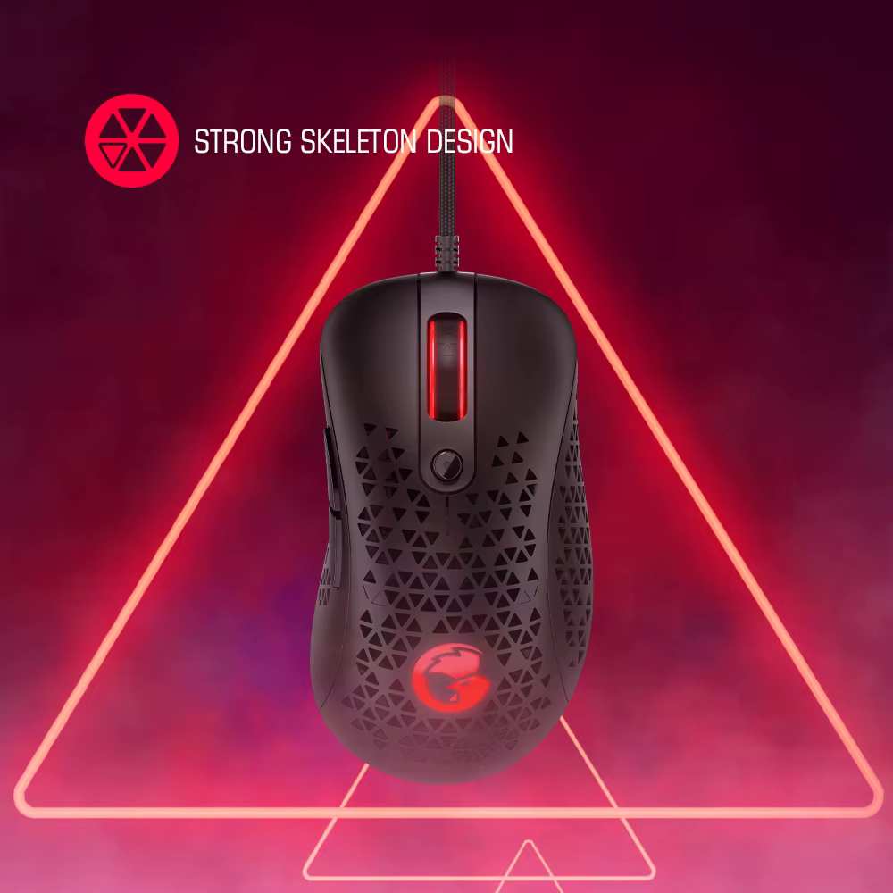 Souris de jeu filaire GameSir GM500 ultra-légère pour PC avec capteur optique PMW33600 12000 DPI