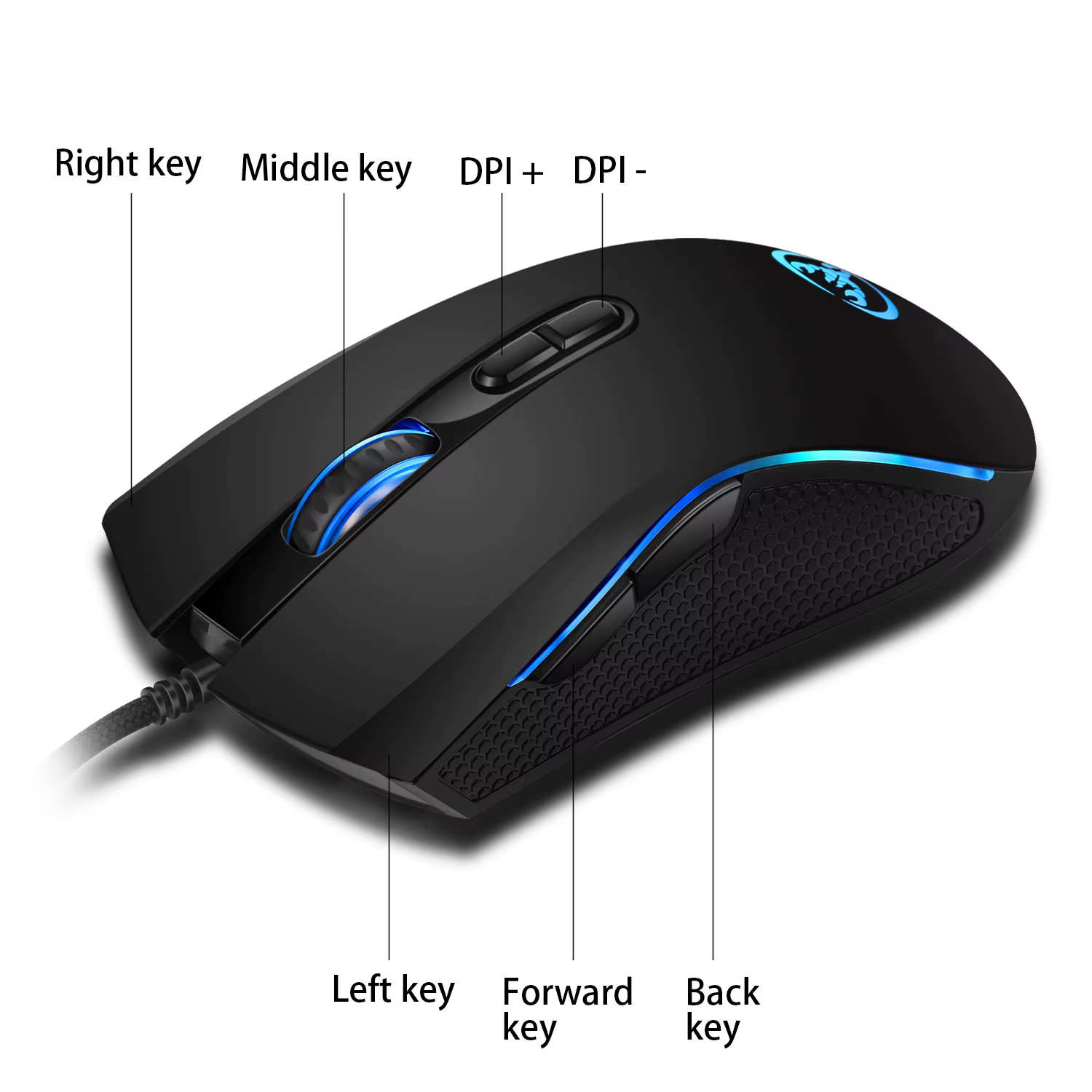 Souris de jeu optique professionnelle haut de gamme