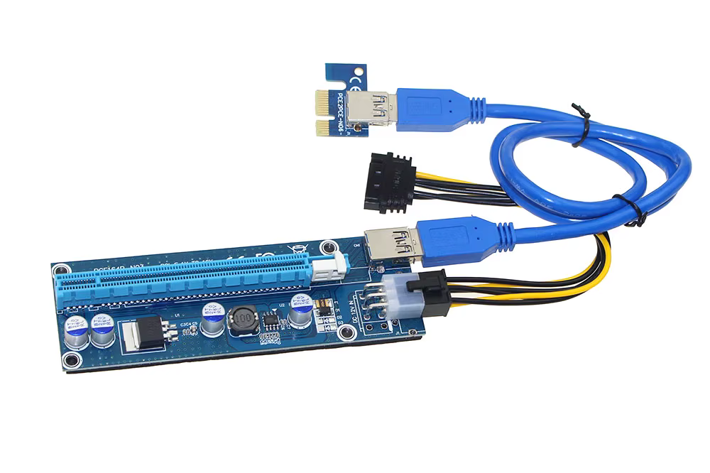 Carte Riser USB 3.0 PCI-E Express 1X à 16X