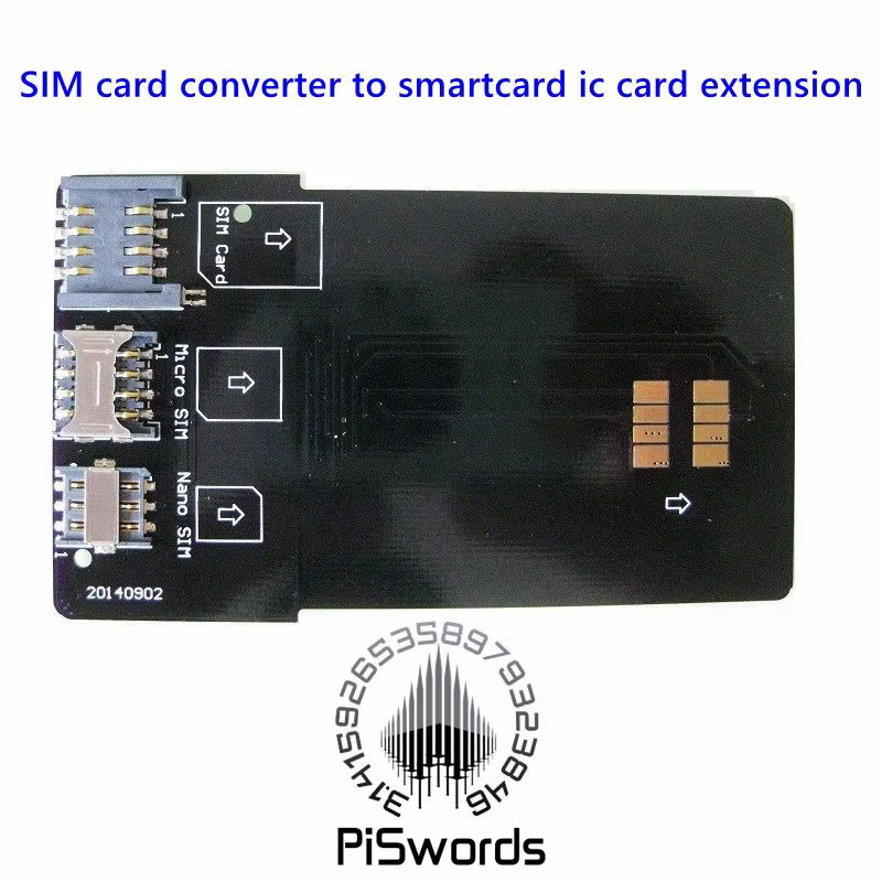 Convertisseur de carte SIM vers Extension de carte IC pour carte Micro SIM Standard et Kit d'adaptateur d'adaptateur de carte Nano Sim