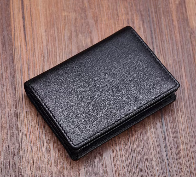 Mode de luxe en cuir véritable cartes portefeuilles hommes porte-cartes de crédit femmes porte-carte et d'identité organisateur masculin porte-carte de visite