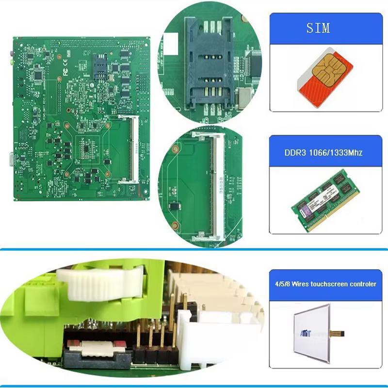 Mini carte mère Intel core i7-3610QM CPU avec 2 emplacements PCI