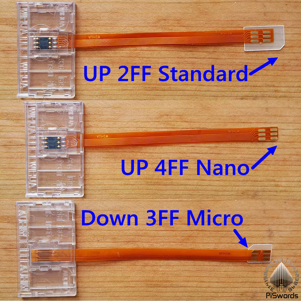 Convertisseur de carte intelligente vers adaptateur Nano Micro Standard Sim Usim Card 2FF 3FF 4FF