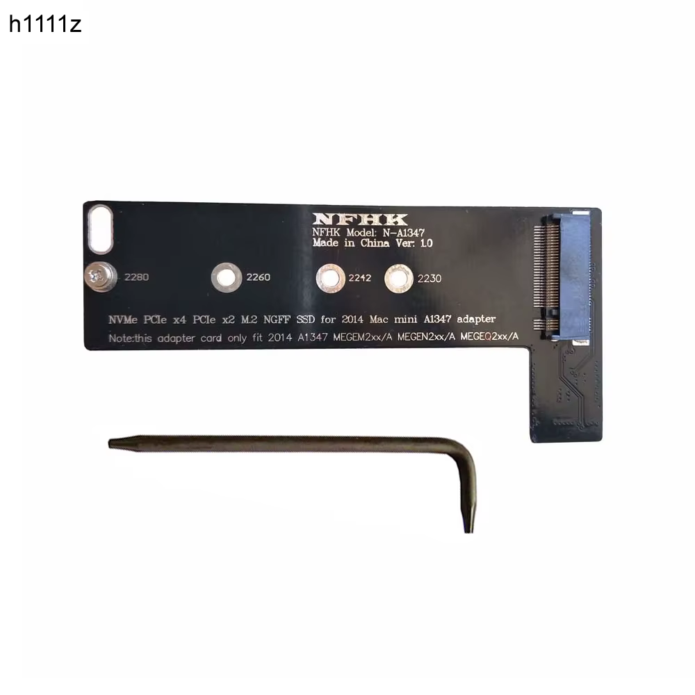 Carte adaptateur NVMe M.2 NGFF PCIe SSD pour Mac Mini MEGEN2 MEGEM2 MEGEQ2