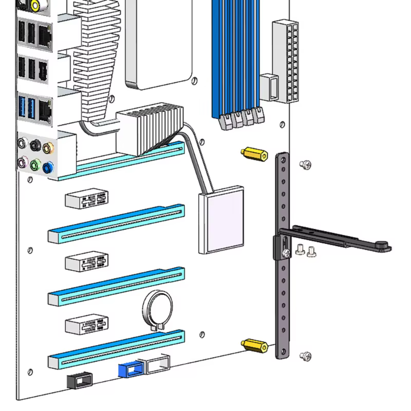 Support de carte graphique pour carte mère atxboard GPU E-ATX