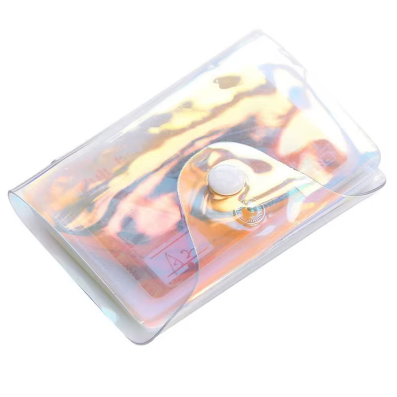 1PC simplicité nouveau PVC Laser Transparent ID porte-carte d'identité affaires RFID blocage portefeuille carte de crédit protecteur étui poche