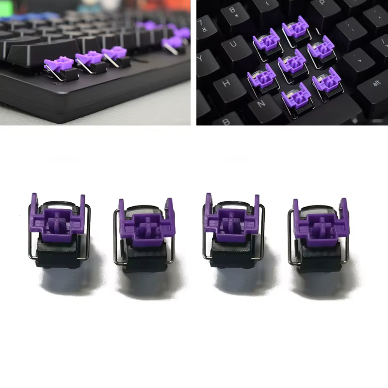 Commutateurs optiques violets pour clavier mécanique de jeu