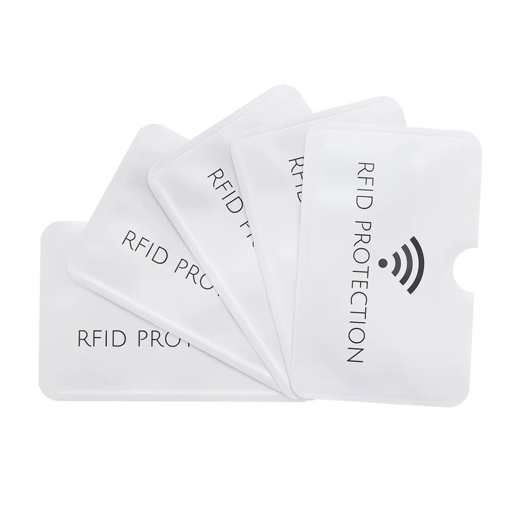 Porte-cartes d'identité anti rfid, 10 pièces, argent, délit laser, portefeuille bloquant lecteur, serrure, étui pour cartes bancaires, couvertures