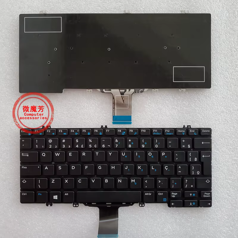 Clavier d'ordinateur portable BR pour DELL E5280 E7280 E7380 E7220 Latitude 5290 7290 7380 7389 7390 5288 5289 E7390 E7290 E5290