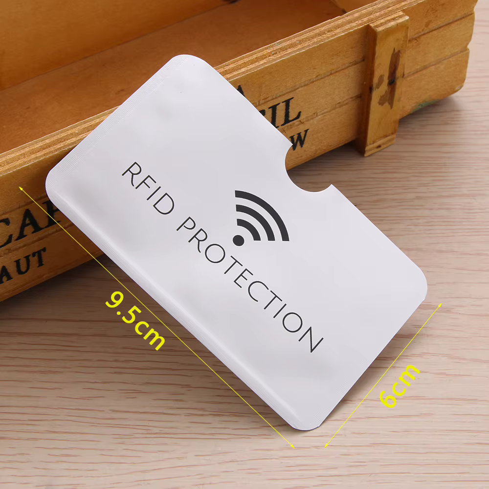 Porte-cartes d'identité anti rfid, 10 pièces, argent, délit laser, portefeuille bloquant lecteur, serrure, étui pour cartes bancaires, couvertures