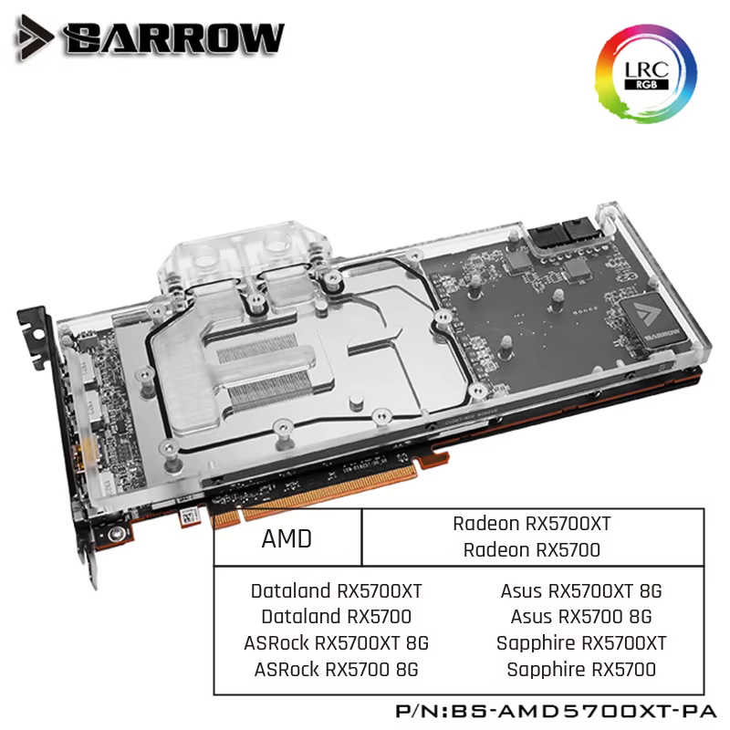 Barrow – blocs de refroidissement par eau pour AMD Founder Edition Radeon RX5700XT/RX5700