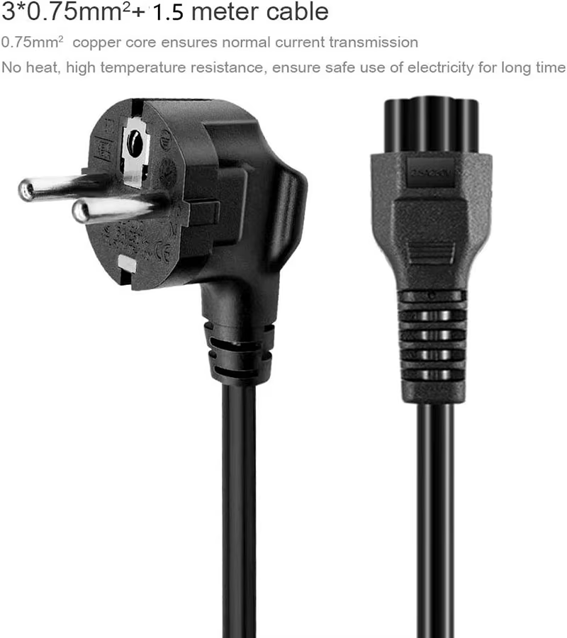 1.5M EU US universel ordinateur portable 3 broches chargeur prise adaptateur secteur câble pour HP Dell Toshiba Sony