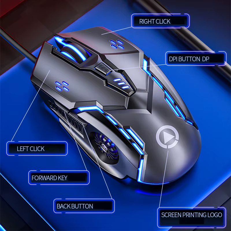 Souris de jeu filaire silencieuse G5