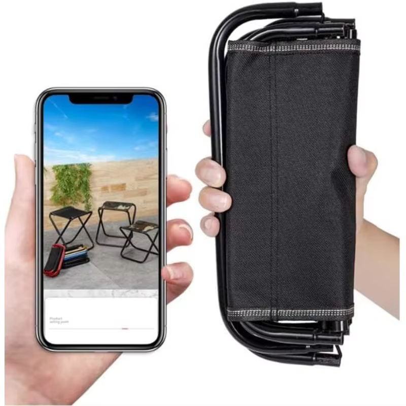 Chaise pliante portable, banc, tabouret de pêche, tabouret de voyage, tabouret de camping, tabouret d'équitation, tabourets portables pour la file d'attente au train et au métro, outil d'extérieur