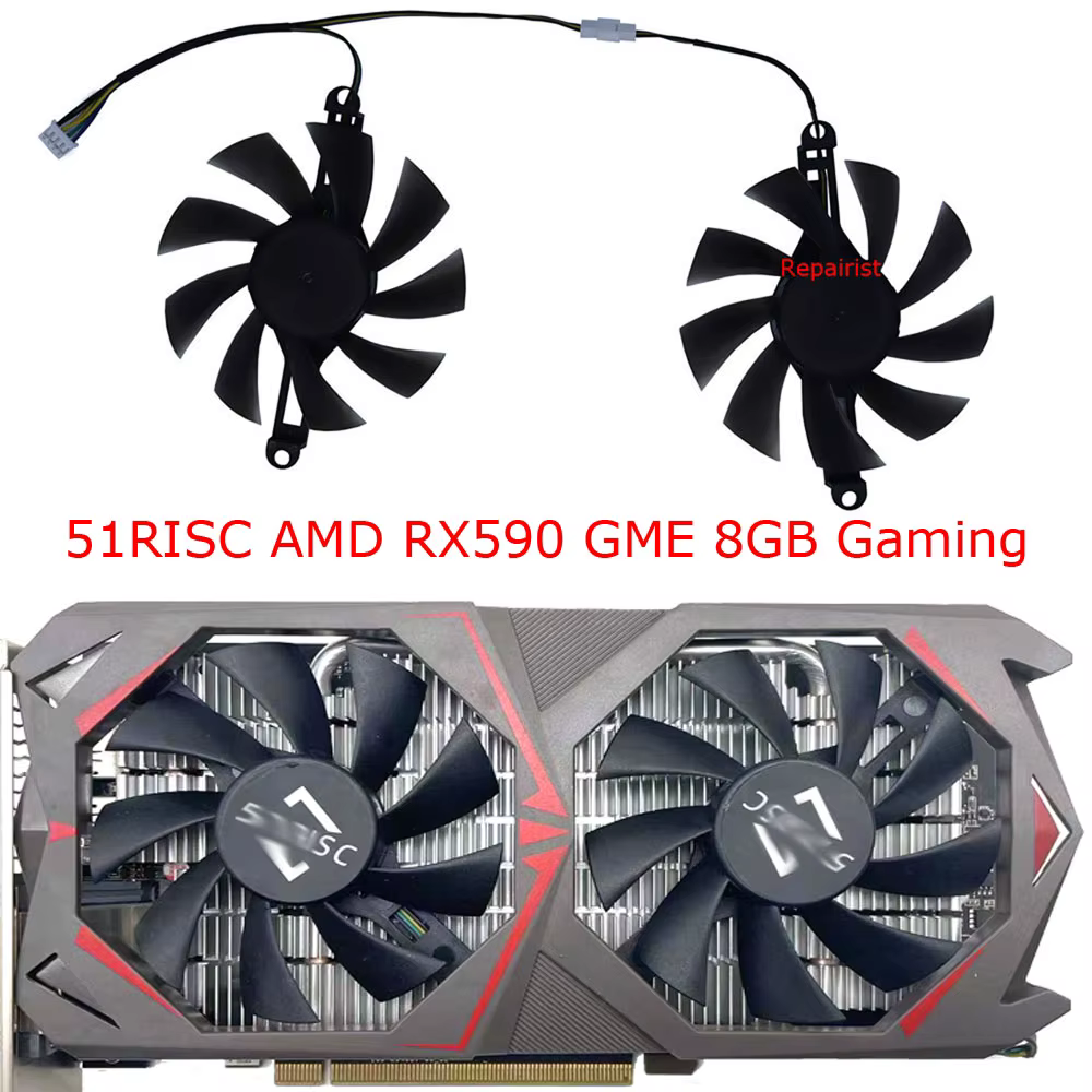 Ventilateur de carte vidéo de refroidissement graphique pour 51risc RX6600M 8GB