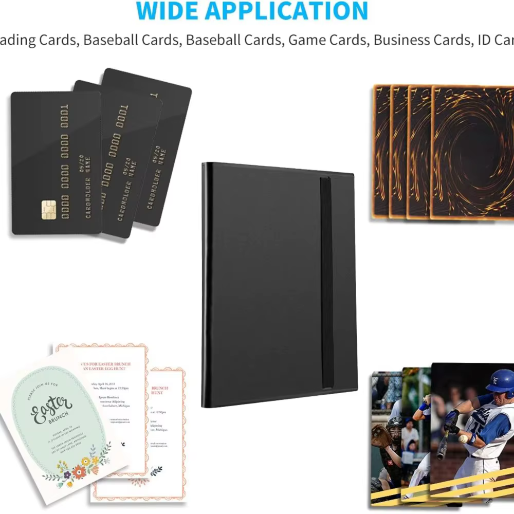 Classeur de cartes à 9 pochettes, classeur de cartes à collectionner robuste et de qualité supérieure à chargement latéral, album pour cartes de jeu