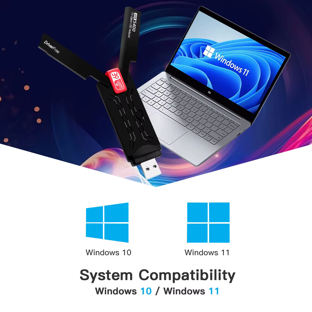 Adaptateur sans fil WiFi6E AX5400 USB 3.0