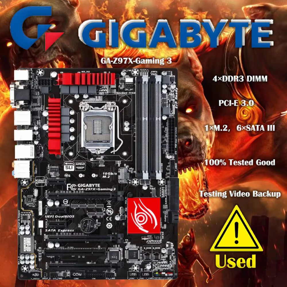 Gigabyte GA Z97X Gaming 3 LGA 1150 DDR3 Z97X-Gaming 3 USB2.0 USB3.0 32 Go Z97 Carte mère
