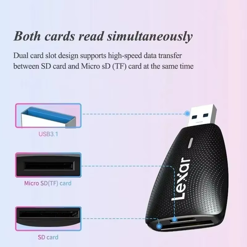 Lecteur de carte Lexar pour PC portable USB3.2 Type-C USB3.1 Lexar