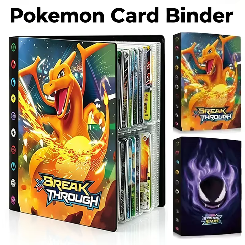 EN STOCK Album de cartes Pokémon Charizard 240 pièces, album de cartes de jeu Pokémon VMAX GX EX, classeur de collection, cadeau pour enfant