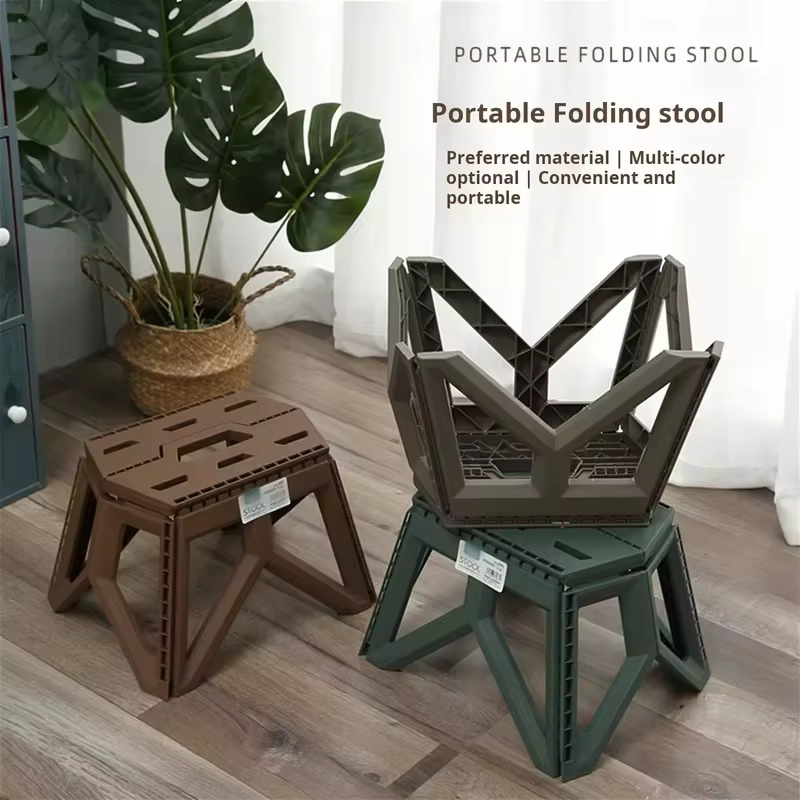 Tabouret pliant portable pour l'extérieur - Siège léger et durable pour le camping, la pêche et les activités de plage