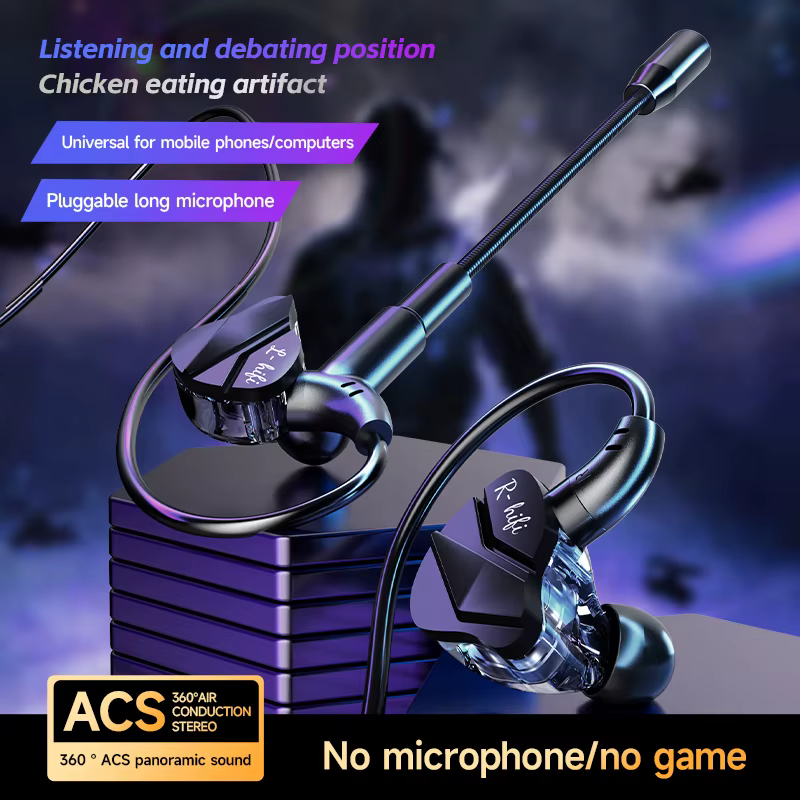 Écouteurs de jeu Gamer avec Microphone HD 3.5mm et TypeC