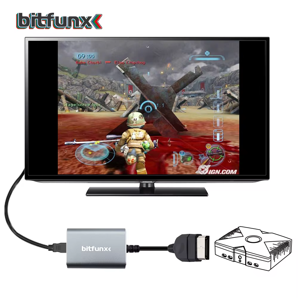 Bitfunx HDMI ™ Adaptateur pour consoles de jeu rétro classiques XBOX