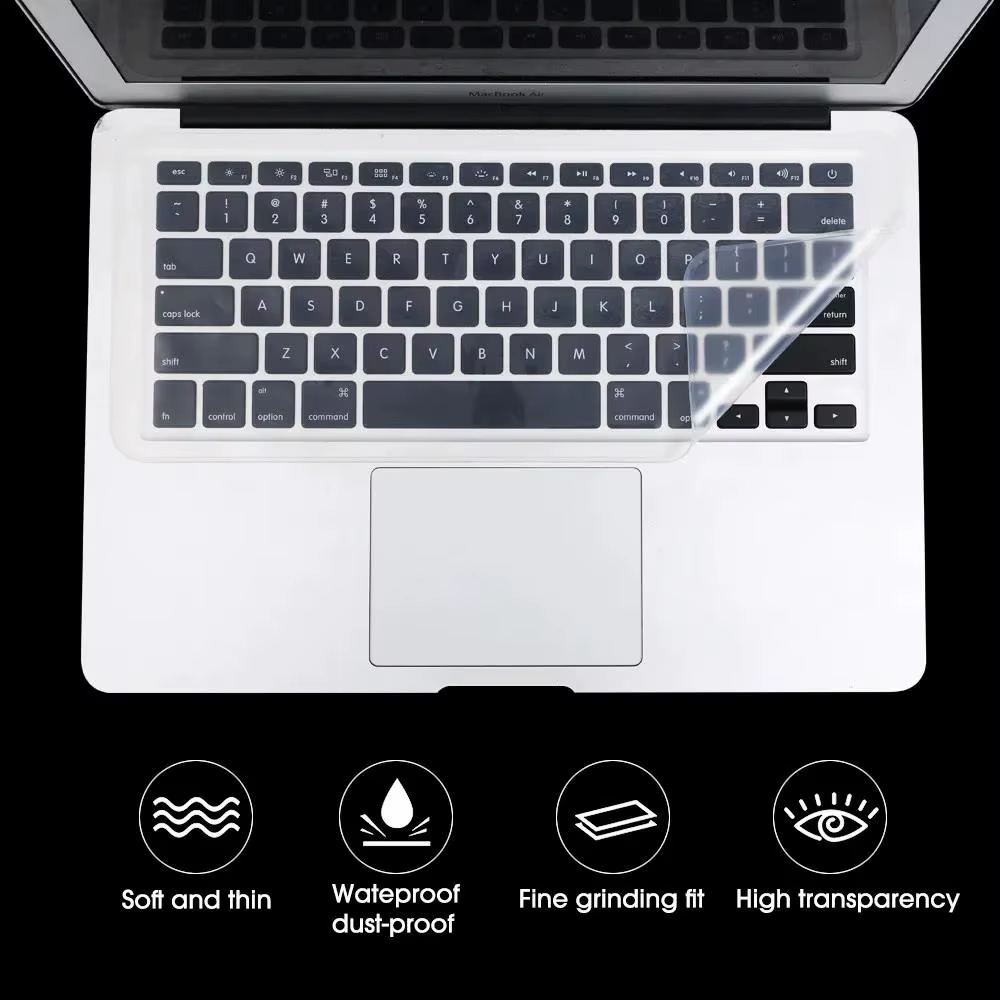 Housse de clavier transparente imperméable pour ordinateurs portables de 13 à 17 pouces, accessoires pour ordinateurs portables de 13, 14, 15, 16, 17 pouces