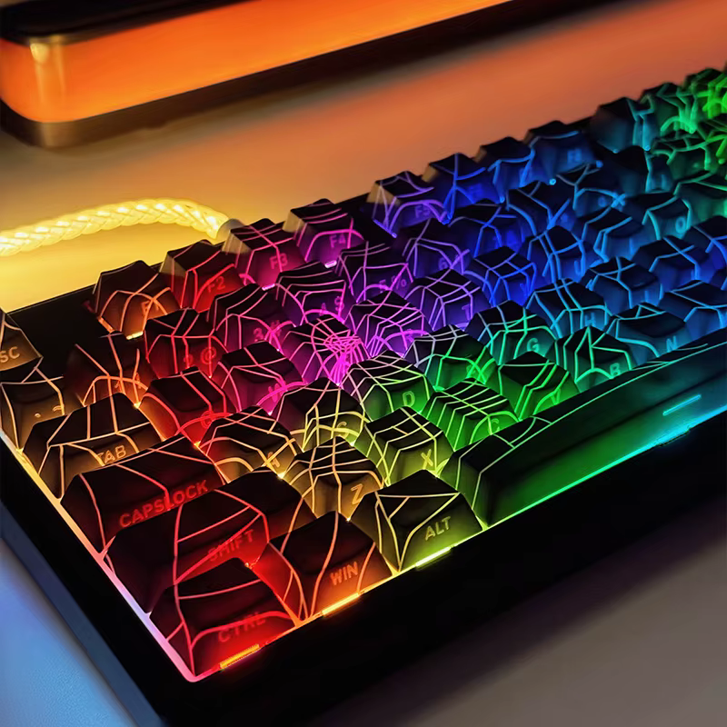 Les capuchons de touches personnalisés Spider Web PBT conviennent au clavier de jeu mécanique
