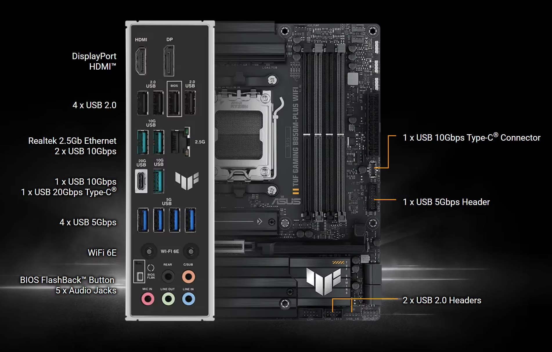 Carte mère ASUS TUF GAMING B850M-PLUS WIFI