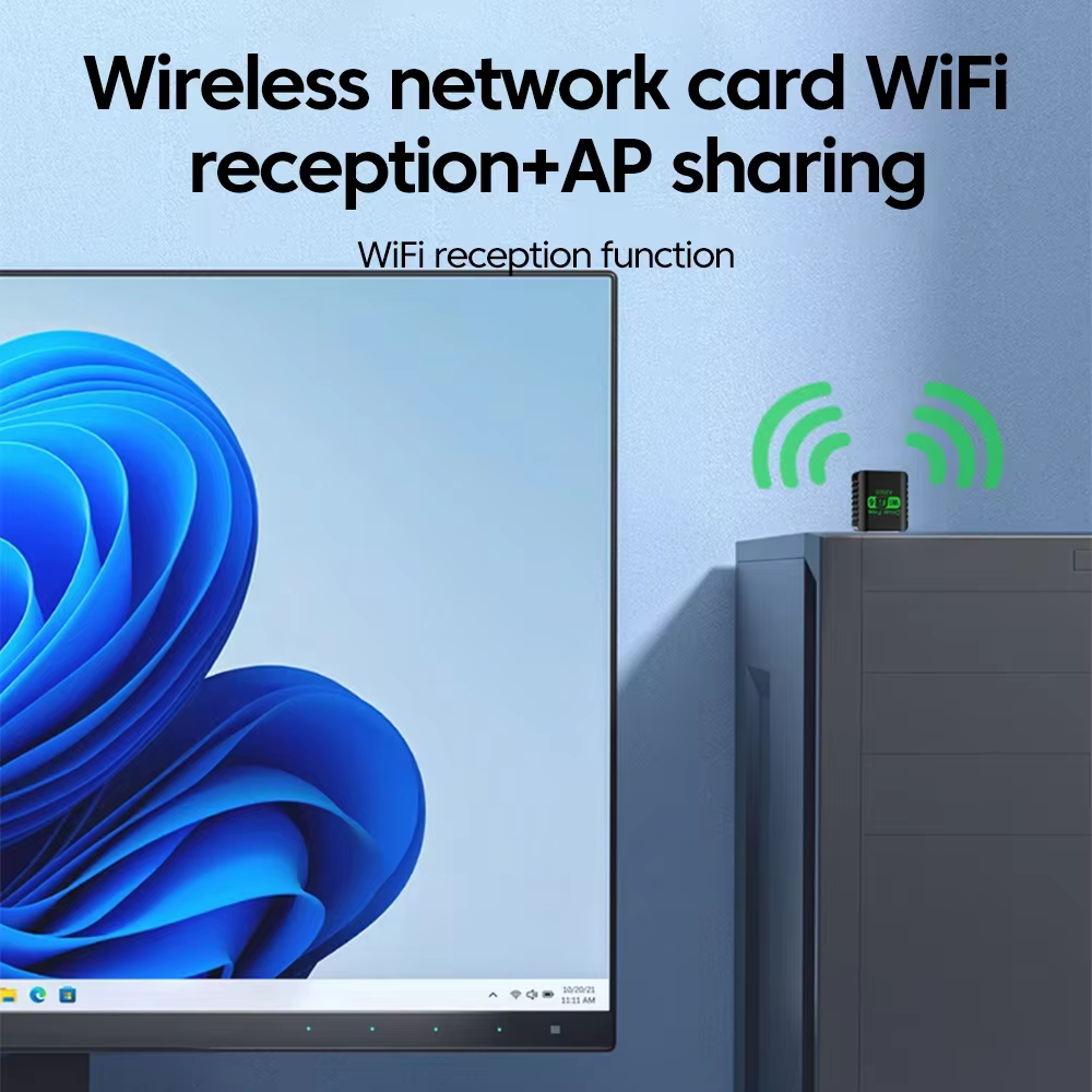 900Mbps USB WiFi Bluetooth 5.4 adaptateur 2in1 Dongle double bande 2.4G 5GHz USB
